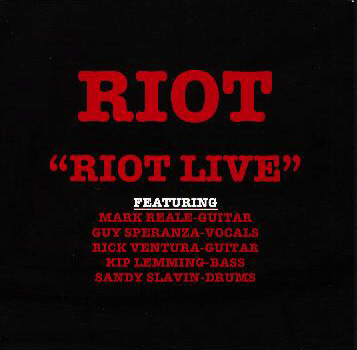 Riot : Riot Live. Album Cover