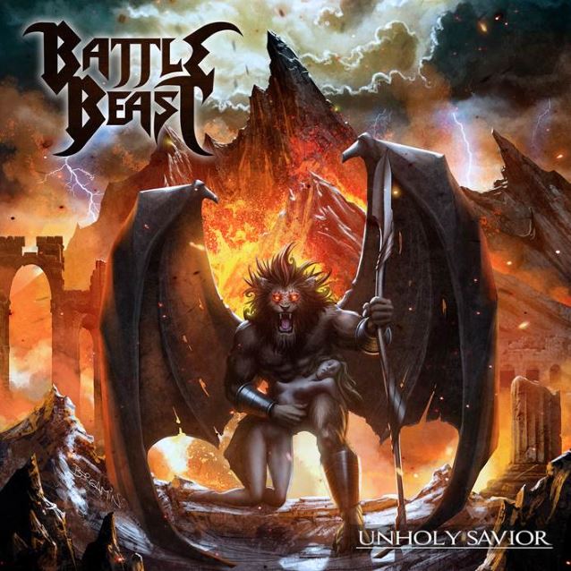 Battle Beast : Unholy Savior. Album Cover